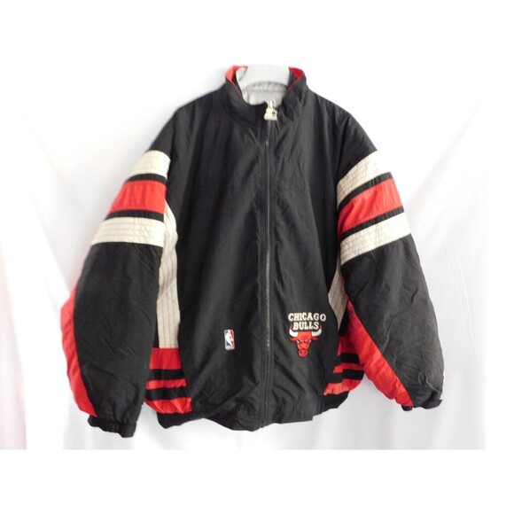 Vintage Chicago Bulls Starter Coat XL Men's Rare 1990's Winter Hooded 2 in 1